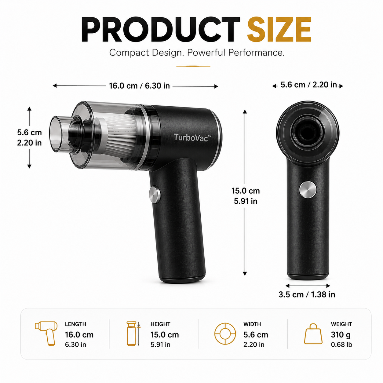 TurboVac™ – 2-in-1 Cordless Air Duster & Mini Vacuum